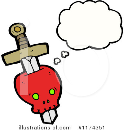 Royalty-Free (RF) Skull Clipart Illustration by lineartestpilot - Stock Sample #1174351