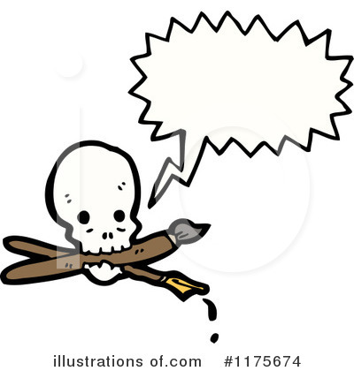 Royalty-Free (RF) Skull Clipart Illustration by lineartestpilot - Stock Sample #1175674