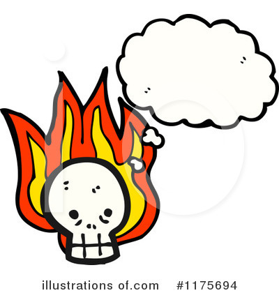 Royalty-Free (RF) Skull Clipart Illustration by lineartestpilot - Stock Sample #1175694