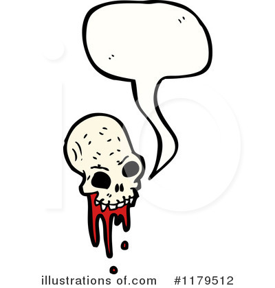 Bloody Skull Clipart #1179512 by lineartestpilot