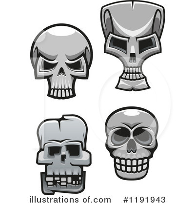 Royalty-Free (RF) Skull Clipart Illustration by Vector Tradition SM - Stock Sample #1191943