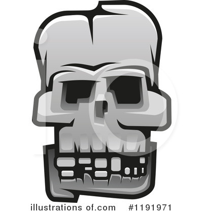 Royalty-Free (RF) Skull Clipart Illustration by Vector Tradition SM - Stock Sample #1191971