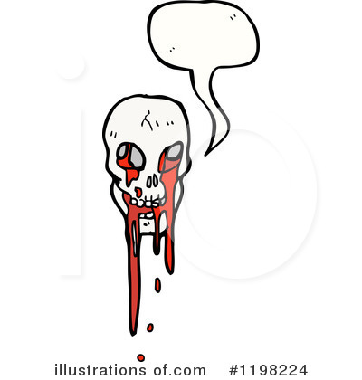 Bloody Skull Clipart #1198224 by lineartestpilot