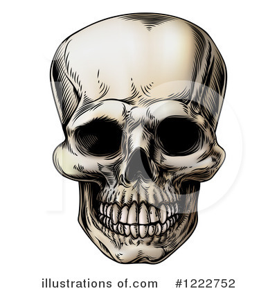 Royalty-Free (RF) Skull Clipart Illustration by AtStockIllustration - Stock Sample #1222752