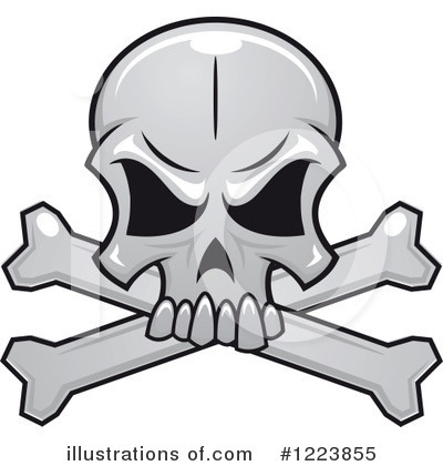 Skull And Crossbones Clipart #1223855 by Vector Tradition SM
