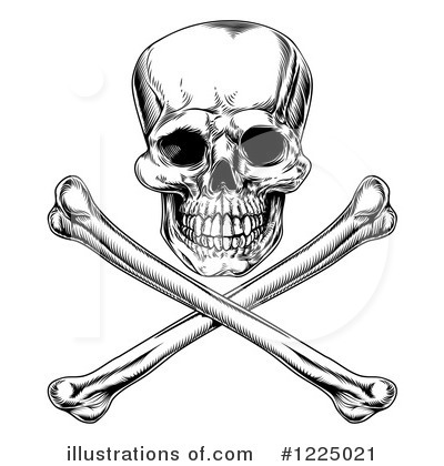 Royalty-Free (RF) Skull Clipart Illustration by AtStockIllustration - Stock Sample #1225021