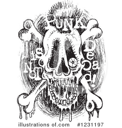 Royalty-Free (RF) Skull Clipart Illustration by Andy Nortnik - Stock Sample #1231197