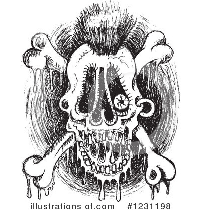 Royalty-Free (RF) Skull Clipart Illustration by Andy Nortnik - Stock Sample #1231198