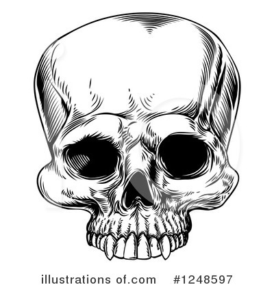 Royalty-Free (RF) Skull Clipart Illustration by AtStockIllustration - Stock Sample #1248597