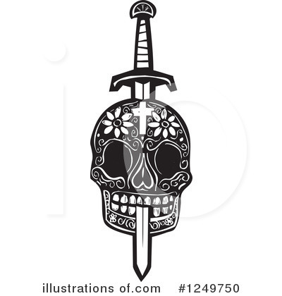 Royalty-Free (RF) Skull Clipart Illustration by xunantunich - Stock Sample #1249750