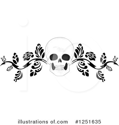 Royalty-Free (RF) Skull Clipart Illustration by BNP Design Studio - Stock Sample #1251635