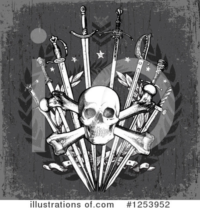 Royalty-Free (RF) Skull Clipart Illustration by BestVector - Stock Sample #1253952