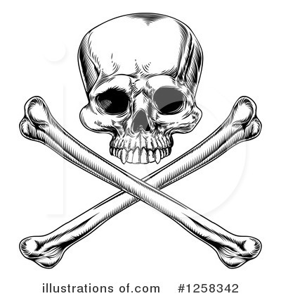 Royalty-Free (RF) Skull Clipart Illustration by AtStockIllustration - Stock Sample #1258342