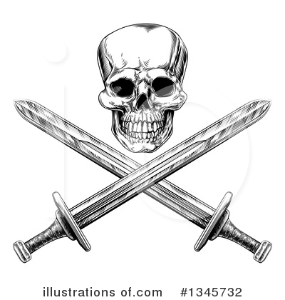 Royalty-Free (RF) Skull Clipart Illustration by AtStockIllustration - Stock Sample #1345732