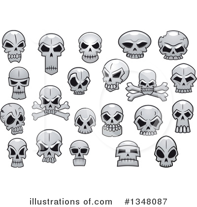 Royalty-Free (RF) Skull Clipart Illustration by Vector Tradition SM - Stock Sample #1348087