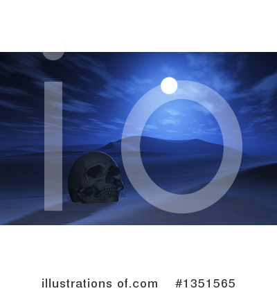 Royalty-Free (RF) Skull Clipart Illustration by KJ Pargeter - Stock Sample #1351565