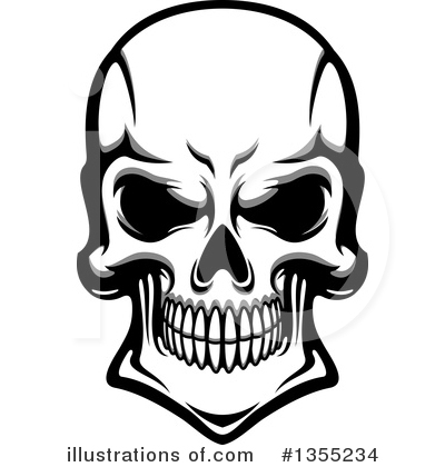 Royalty-Free (RF) Skull Clipart Illustration by Vector Tradition SM - Stock Sample #1355234