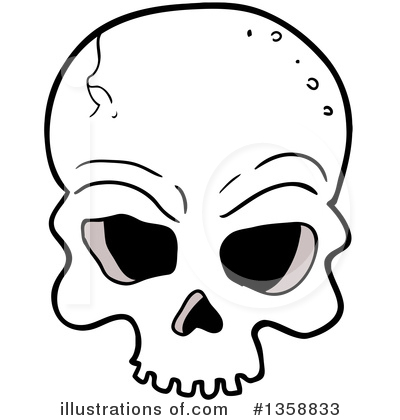 Royalty-Free (RF) Skull Clipart Illustration by LaffToon - Stock Sample #1358833