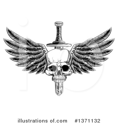 Royalty-Free (RF) Skull Clipart Illustration by AtStockIllustration - Stock Sample #1371132