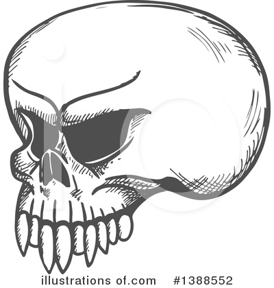 Royalty-Free (RF) Skull Clipart Illustration by Vector Tradition SM - Stock Sample #1388552