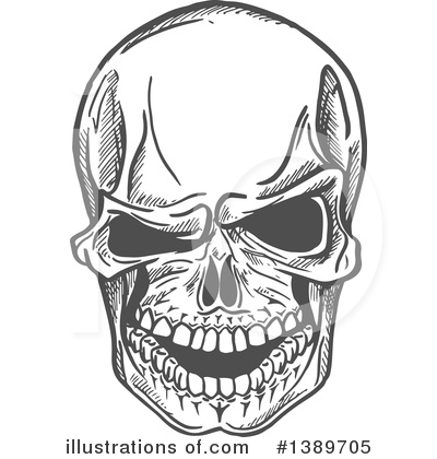 Royalty-Free (RF) Skull Clipart Illustration by Vector Tradition SM - Stock Sample #1389705
