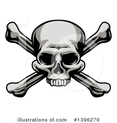 Skull And Crossbones Clipart #1396270 by AtStockIllustration