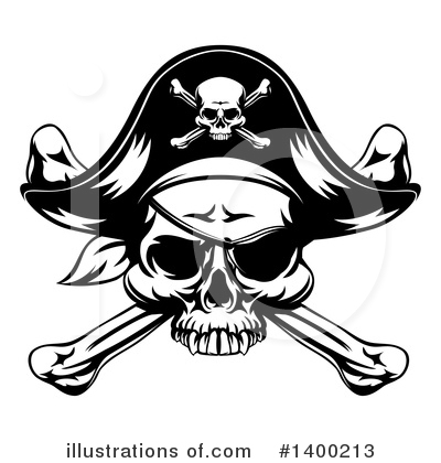 Skull And Crossbones Clipart #1400213 by AtStockIllustration
