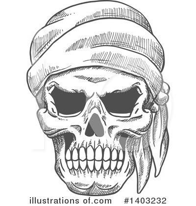 Royalty-Free (RF) Skull Clipart Illustration by Vector Tradition SM - Stock Sample #1403232
