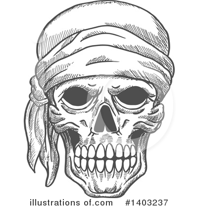 Royalty-Free (RF) Skull Clipart Illustration by Vector Tradition SM - Stock Sample #1403237