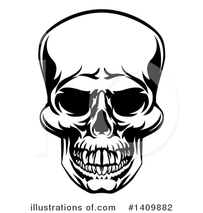Royalty-Free (RF) Skull Clipart Illustration by AtStockIllustration - Stock Sample #1409882