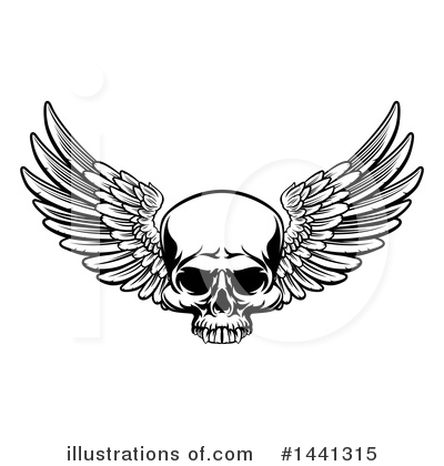 Royalty-Free (RF) Skull Clipart Illustration by AtStockIllustration - Stock Sample #1441315