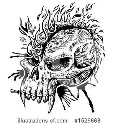 Skull Clipart #1529668 by Domenico Condello