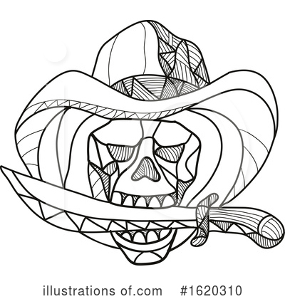 Royalty-Free (RF) Skull Clipart Illustration by patrimonio - Stock Sample #1620310
