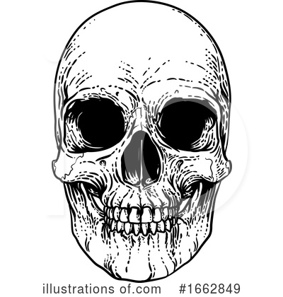 Royalty-Free (RF) Skull Clipart Illustration by AtStockIllustration - Stock Sample #1662849