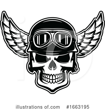 Winged Skull Clipart #1663195 by Vector Tradition SM