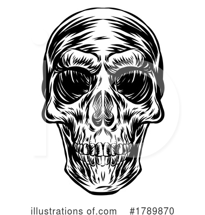Skull Clipart #1789870 by Domenico Condello