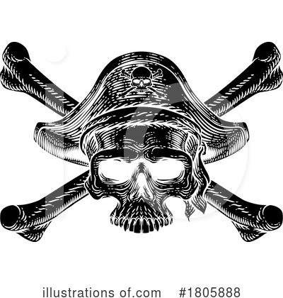 Royalty-Free (RF) Skull Clipart Illustration by AtStockIllustration - Stock Sample #1805888