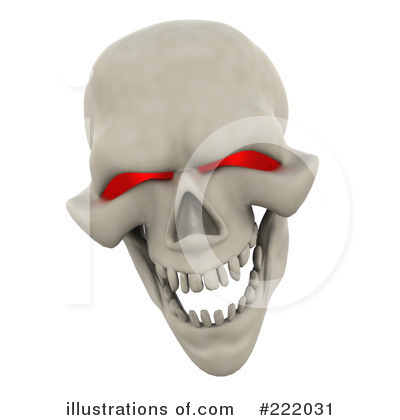 Royalty-Free (RF) Skull Clipart Illustration by KJ Pargeter - Stock Sample #222031