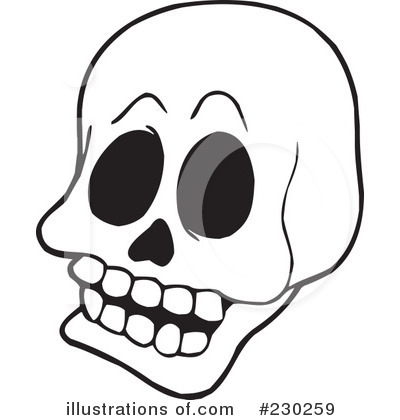 Royalty-Free (RF) Skull Clipart Illustration by visekart - Stock Sample #230259