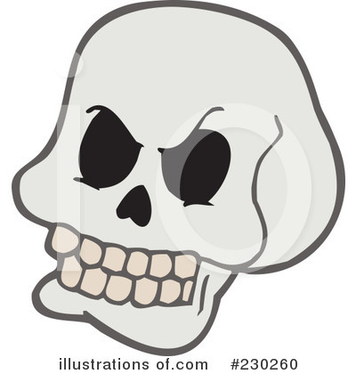 Royalty-Free (RF) Skull Clipart Illustration by visekart - Stock Sample #230260