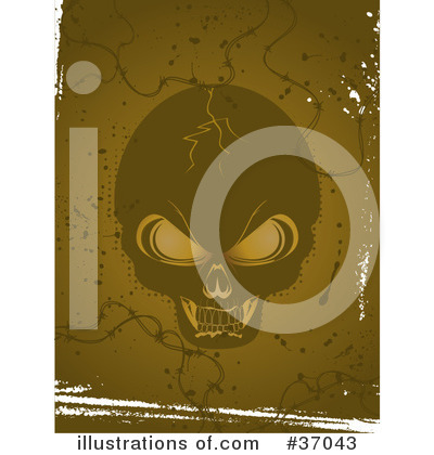 Royalty-Free (RF) Skull Clipart Illustration by elaineitalia - Stock Sample #37043
