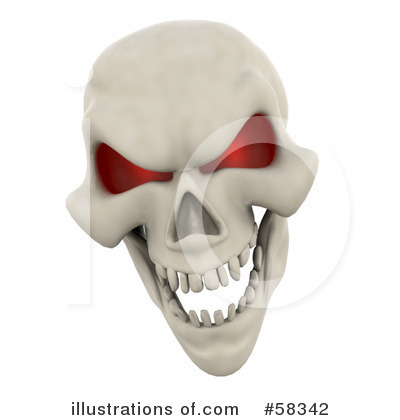 Royalty-Free (RF) Skull Clipart Illustration by KJ Pargeter - Stock Sample #58342
