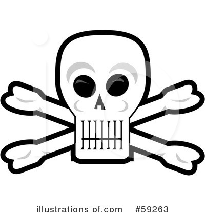Royalty-Free (RF) Skull Clipart Illustration by Dennis Holmes Designs - Stock Sample #59263
