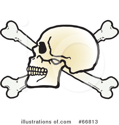 Royalty-Free (RF) Skull Clipart Illustration by Snowy - Stock Sample #66813