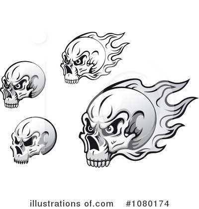 Royalty-Free (RF) Skulls Clipart Illustration by Vector Tradition SM - Stock Sample #1080174