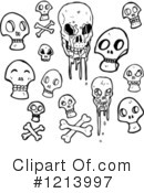 Skulls Clipart #1213997 by lineartestpilot