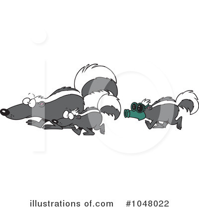 Skunks Clipart #1048022 by toonaday
