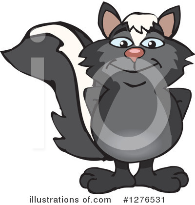 Royalty-Free (RF) Skunk Clipart Illustration by Dennis Holmes Designs - Stock Sample #1276531