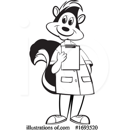 Skunk Clipart #1693520 by Lal Perera