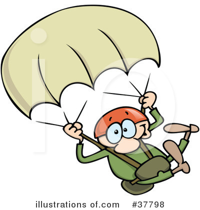 Royalty-Free (RF) Skydiving Clipart Illustration by gnurf - Stock Sample #37798